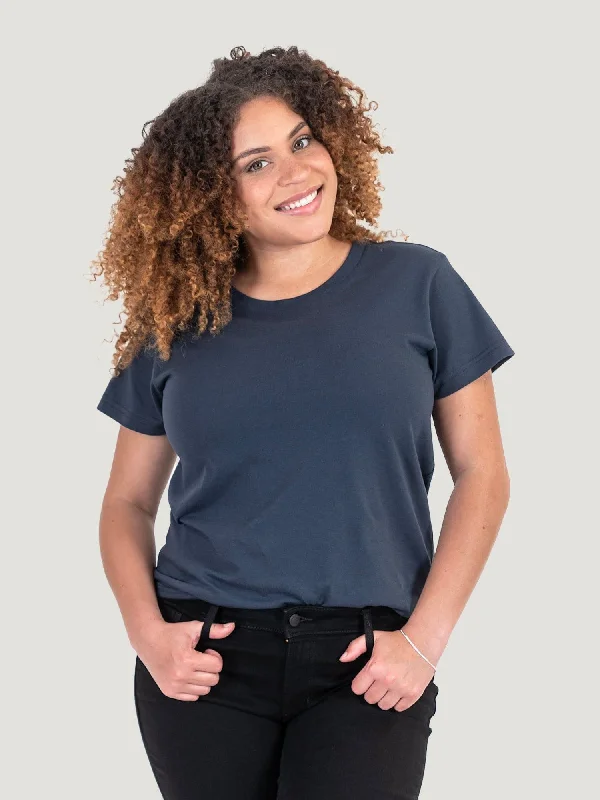 Women's Blouse for EveningWomen's Odyssey Blue Crew Neck