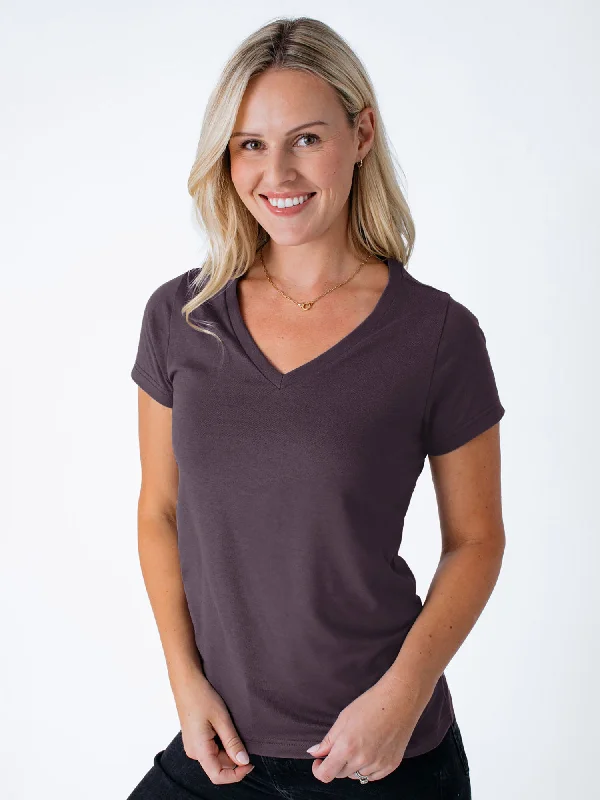 Women's Blouse with HoodWomen's Nordic Purple V-Neck