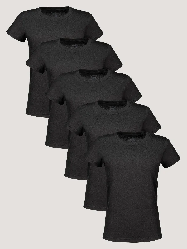 Women's Blouse with Boat CollarWomen's Crew All Black 5-Pack