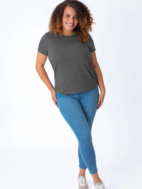 Women's V-Neck BlouseWomen's Carbon Grey Crew Neck