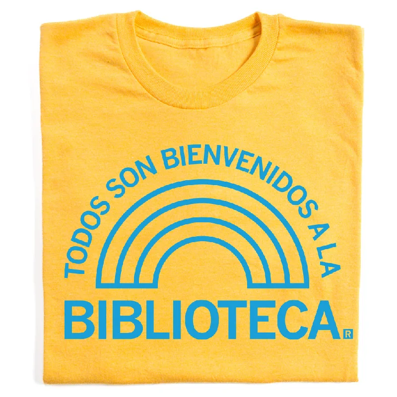 Women's Blouse with Narrow CollarEveryone is Welcome at the Library Spanish