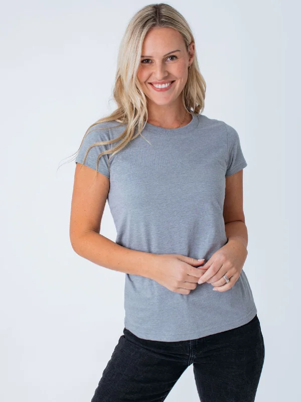 Women's Blouse for HolidayWomen's Heather Grey Crew Neck