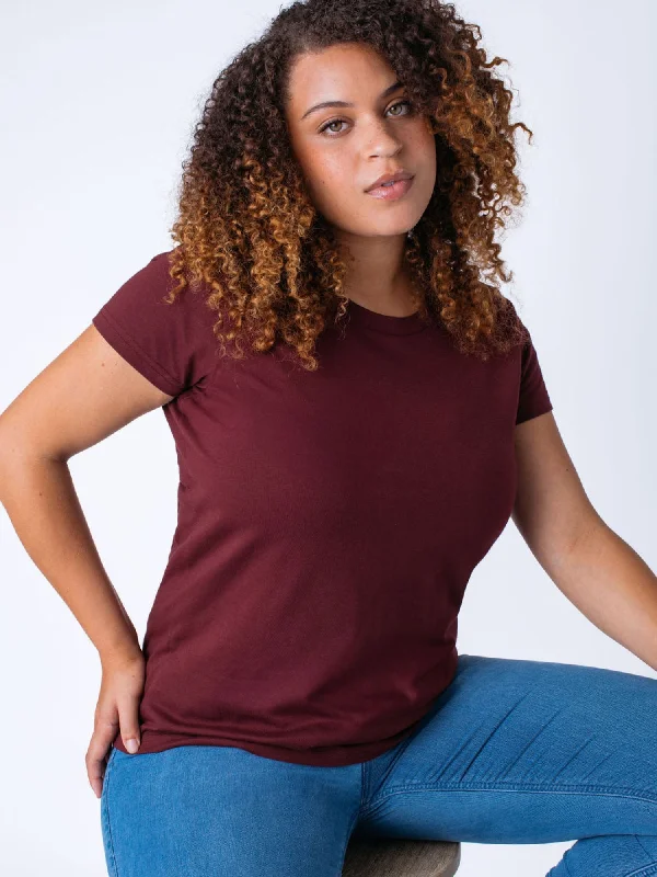 Women's Blouse with Rounded CollarWomen's Garnet Crew Neck