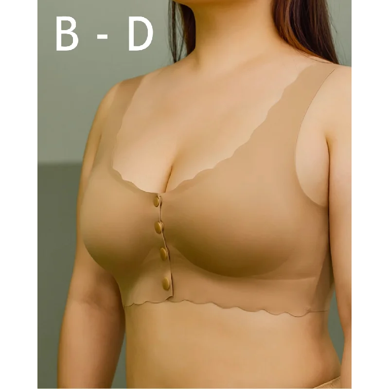 wireless bra with stretch fabricCamila Wireless Front Closure Bra