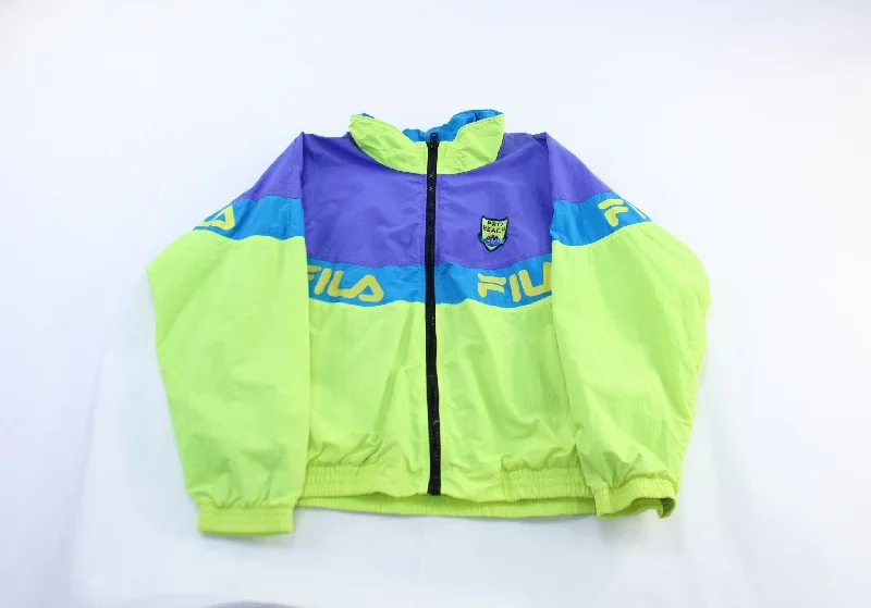 Women's Coats with Fur Lining90's Fila Pro Beach Volleyball Windbreaker Jacket