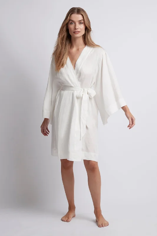 women's pajamas with a modern twistRebecca Robe - White