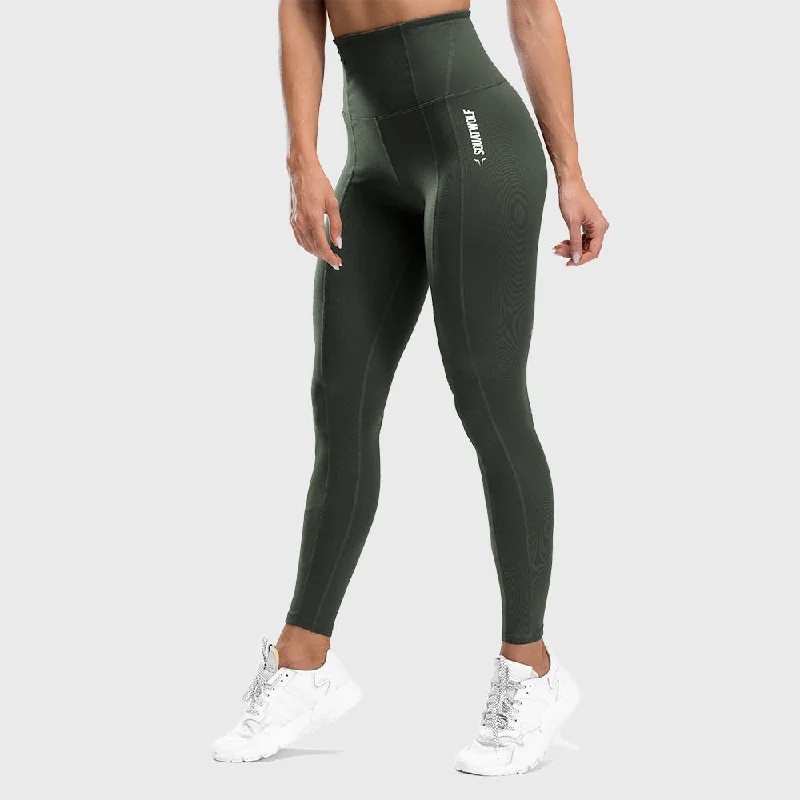 Warrior High-Waisted Leggings - Olive