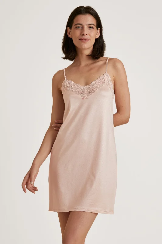 women's pajamas in a cozy, plush fabricSensual Secrets Nightdress Lace Parfait Pink