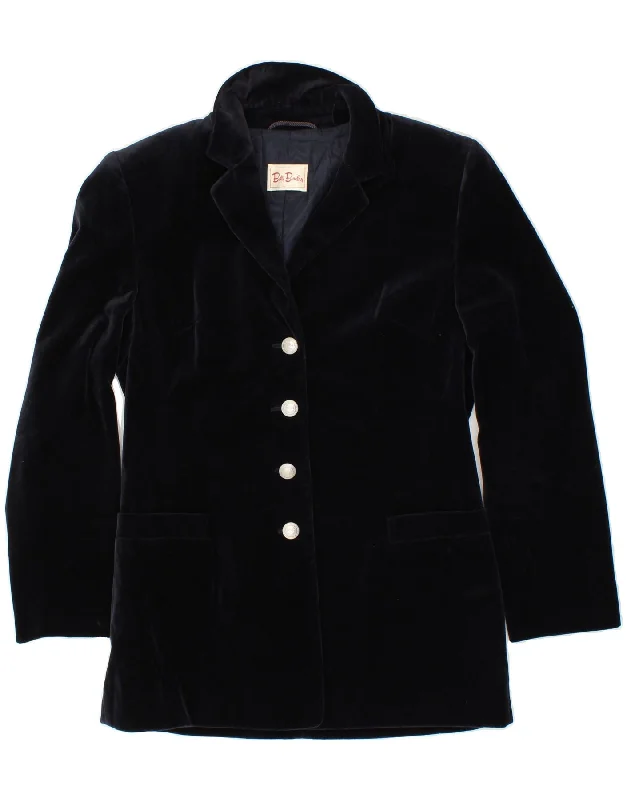 Women's Coats with BeltBETTY BARCLAY Womens 4 Button Blazer Jacket UK 12 Medium Navy Blue Cotton