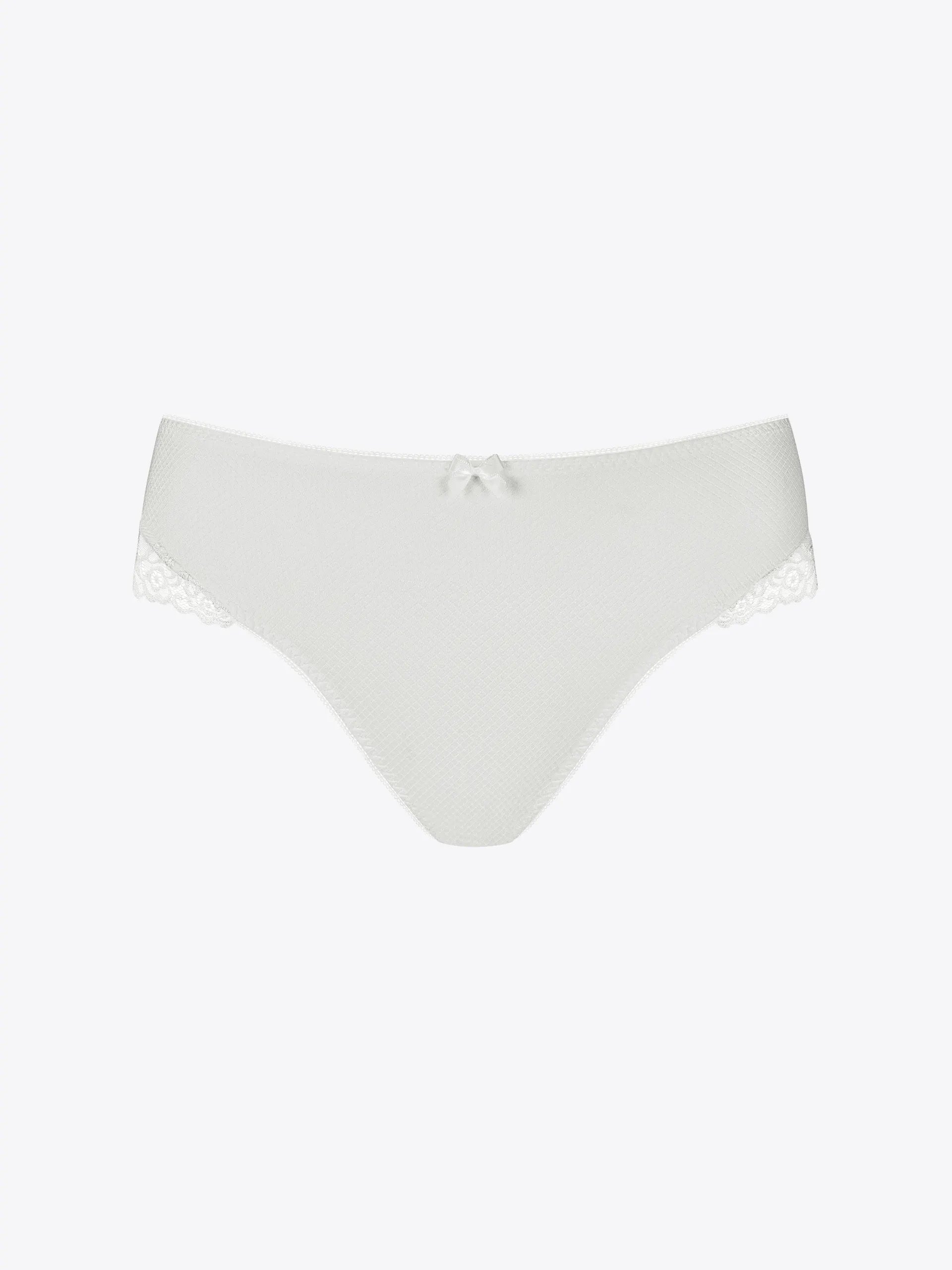 tulle overlay thong panties for a romantic lookFlorence Tai