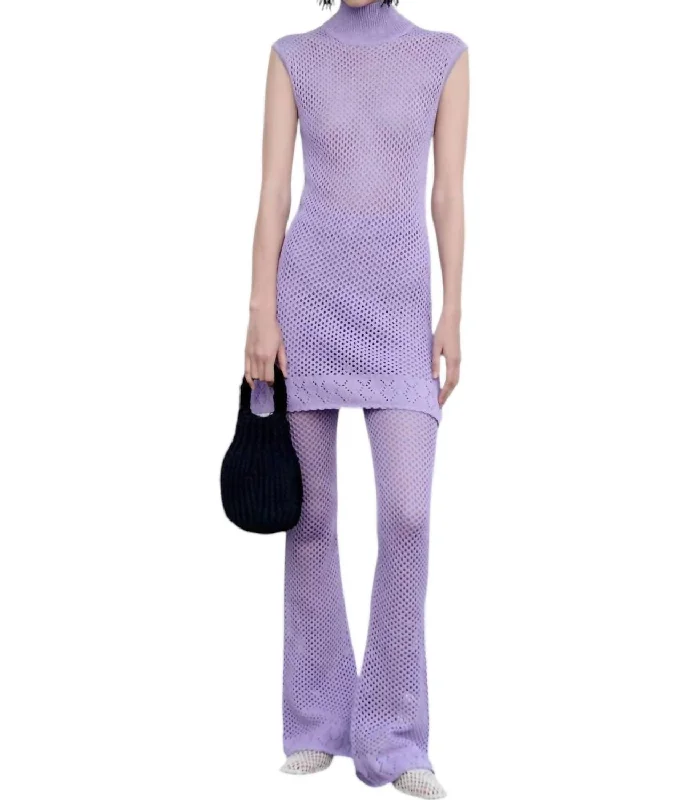 Women's Jodhpurs with Mandarin CollarNuna Pants In Lavender