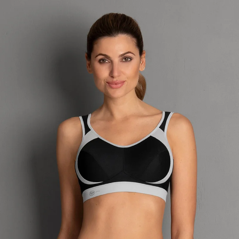 mastectomy form-fitting braANITA EXTREME CONTROL SPORTS BRA BLACK