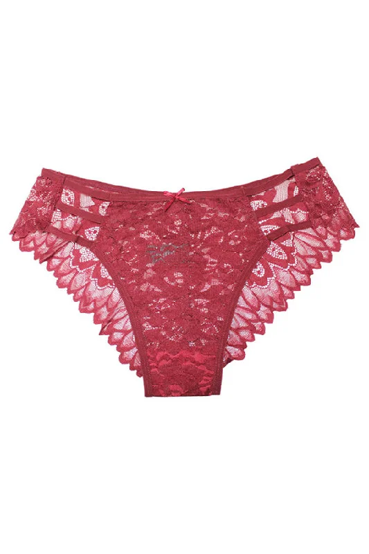 eco-friendly bamboo fiber briefs for sensitive skinFloral Lace Panty with Elastic Band