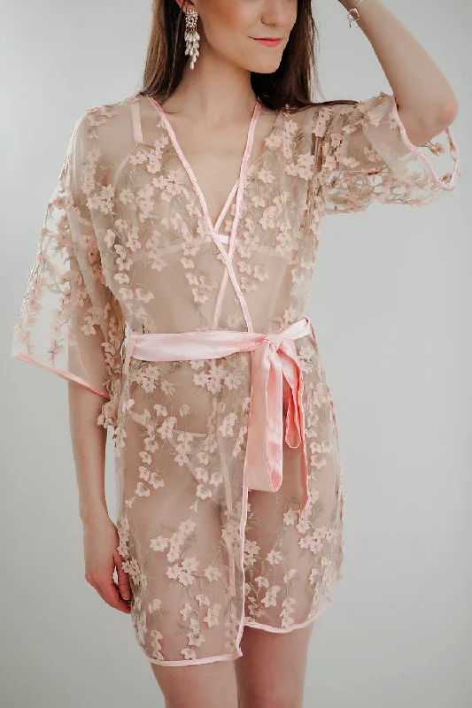 women's pajamas for those who love comfortPink Floral Robe