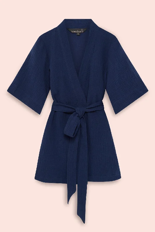 women's pajamas with a stylish cutPiper Kids Robe - Navy