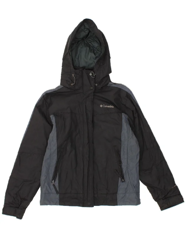 Women's PeacoatsCOLUMBIA Womens Omni-Shield Hooded Windbreaker Jacket UK 6 XS Black