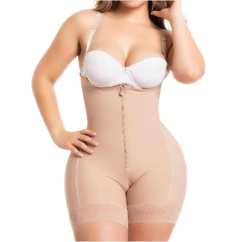 high-waisted shapewear with silicone strips for gripSalome 0215 Fajas Colombianas Postparto Moldeadoras y Reductoras