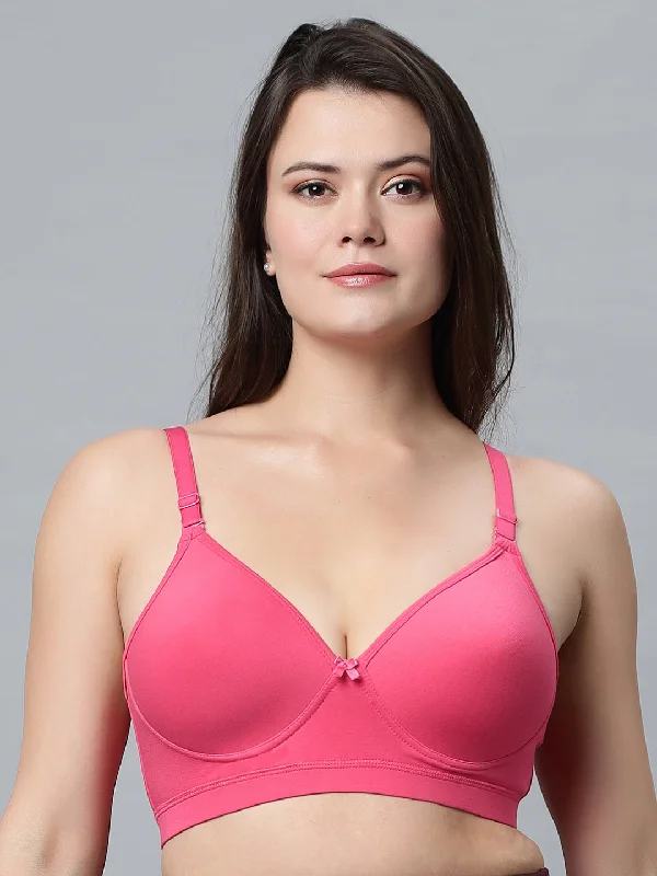 padded push-up bra for petitesT-shirt Medium Coverage Padded Carrot Color Bra (Pack of 1)