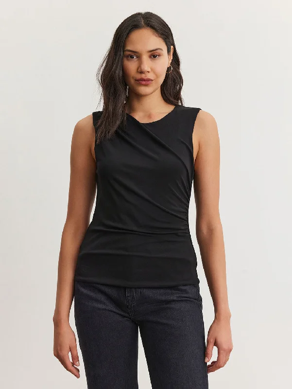 Women's Blouse with PleatsTabbi Tank Top - Black