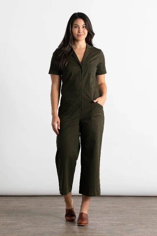 Women's Jumpsuits with Ankle LengthLou Utility Jumpsuit / Olive