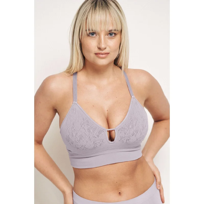 front-closure bra for easy dressingThe Deep V Notch Front Wirefree Bra