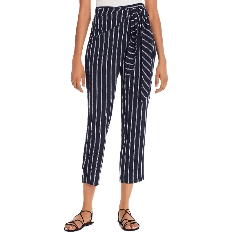 Women's Jodhpurs with Lapel CollarWomen's Arrow Striped High Rise Straight Leg Pants In Blue