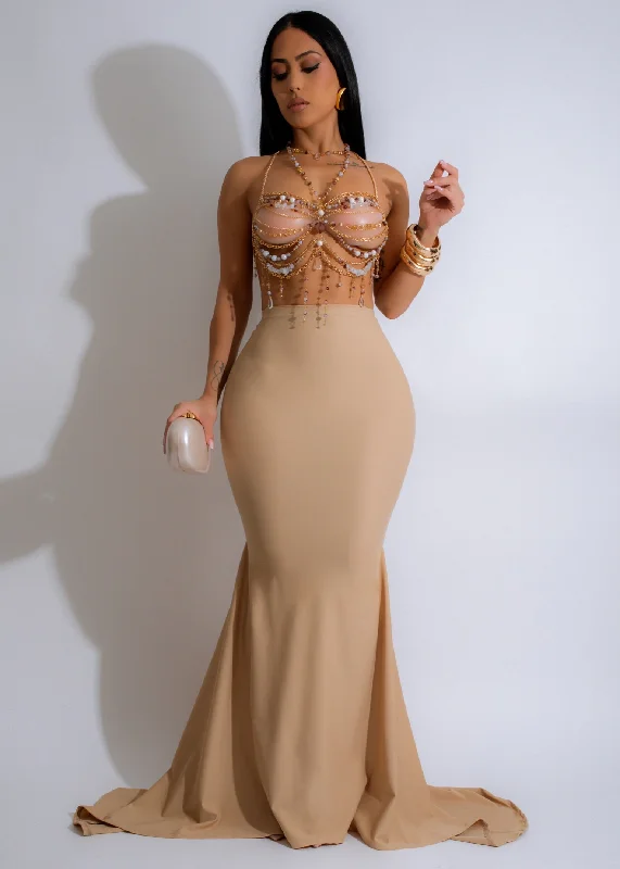 Diva Exclusive Mermaid Skirt Nude