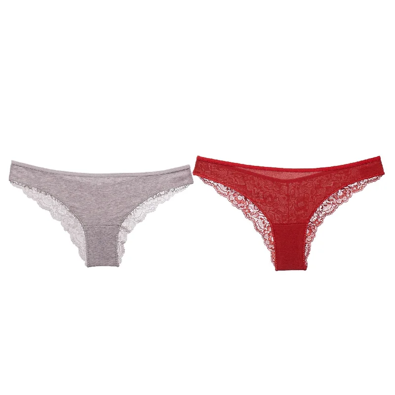 eco-friendly bamboo fiber briefs with a breathable fabricΔυάδα Brazil Slip με δαντέλα | GD284 - E211