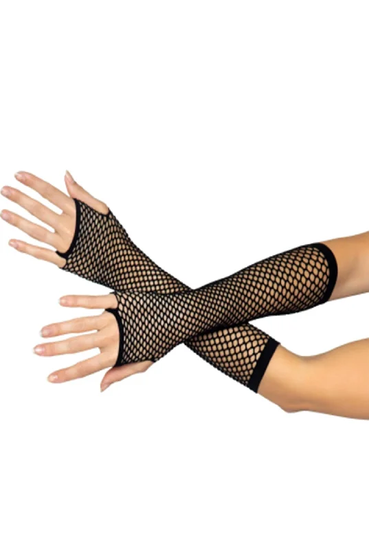 floral lace thong panties with a high-cut leg designTriangle Net Fingerless Arm Warmer Gloves