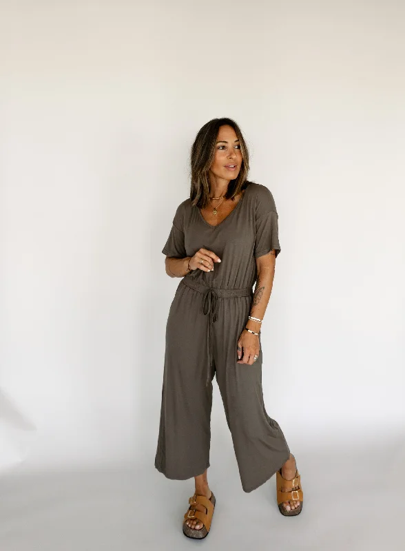 Women's Jumpsuits with Narrow CollarAndrea Jersey Jumpsuit - Final Sale