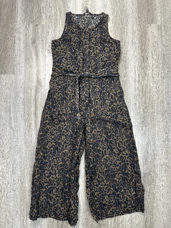 Women's Jumpsuits with Shirt CollarJumpsuit By Banana Republic In Leopard Print, Size: Xs