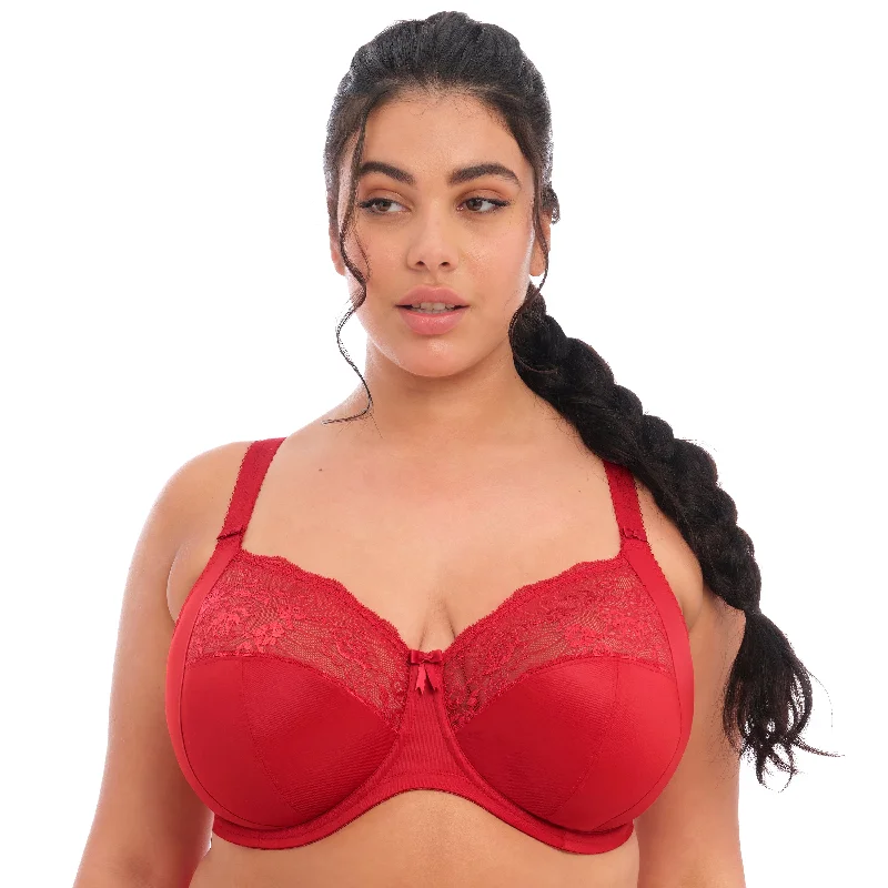 seamless bra for sensitive skinELOMI MORGAN UW BRA HAUTE RED