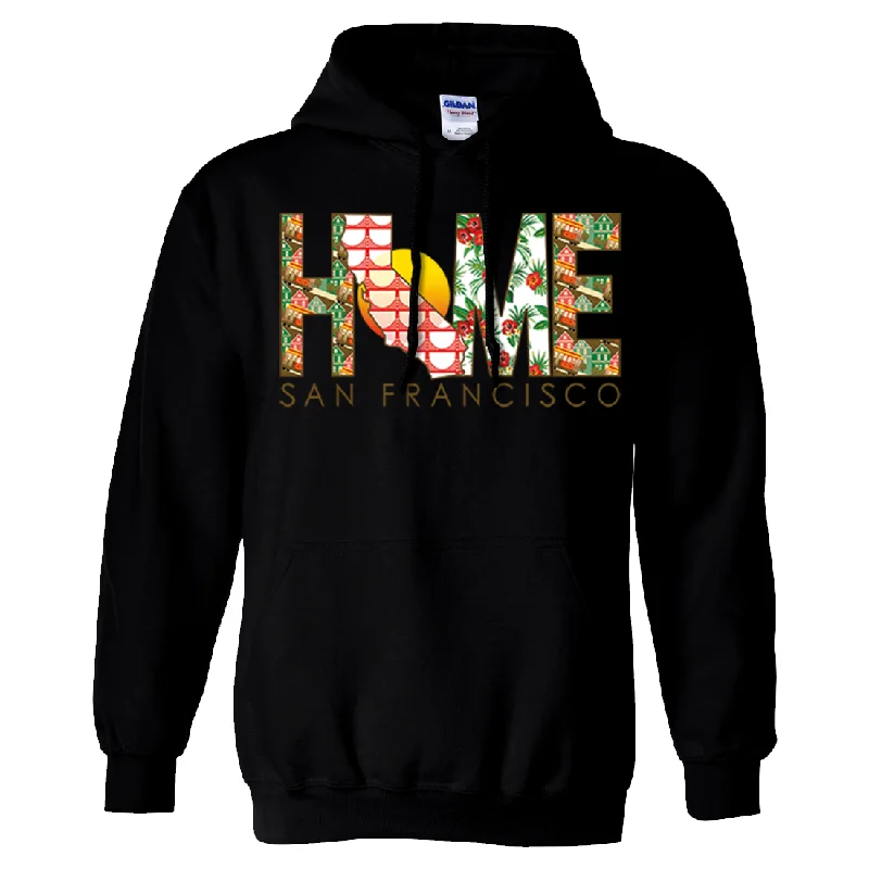 Women's Hooded Sweatshirts with Tie-Dye LiningSan Francisco Home Sweatshirt Hoodie