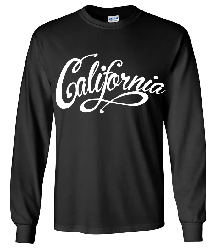 Women's Hooded Sweatshirts with Soft FabricCalifornia Beach Script Long Sleeve Shirt