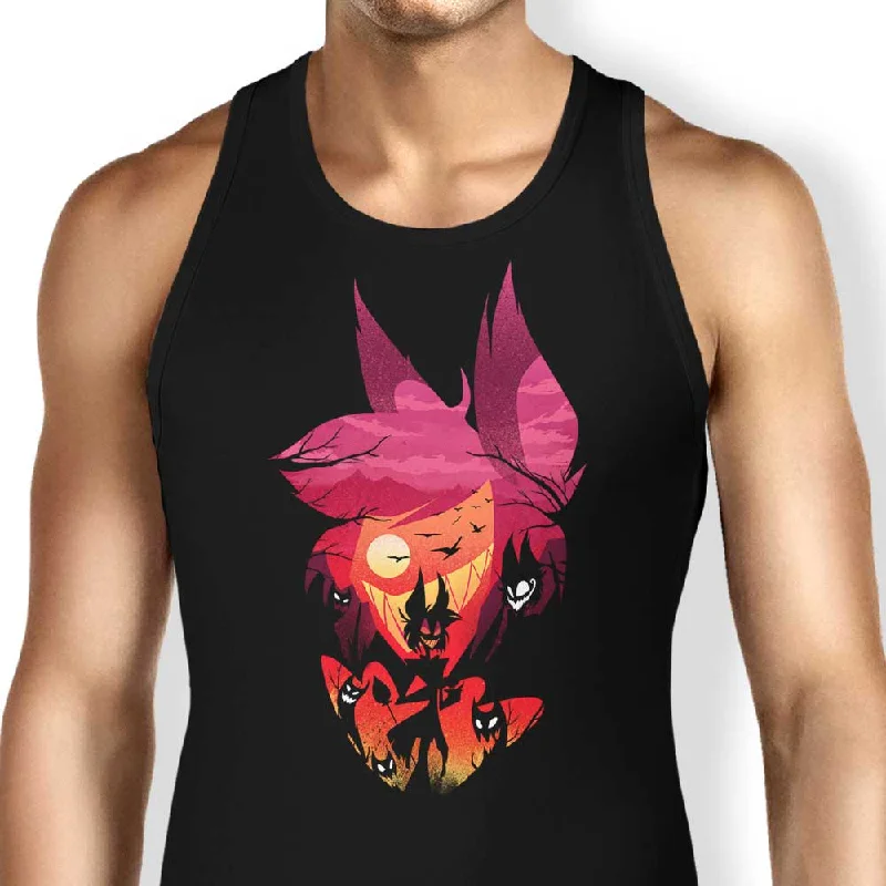 Women's Blouse with Rounded CollarHotel Radio Demon - Tank Top