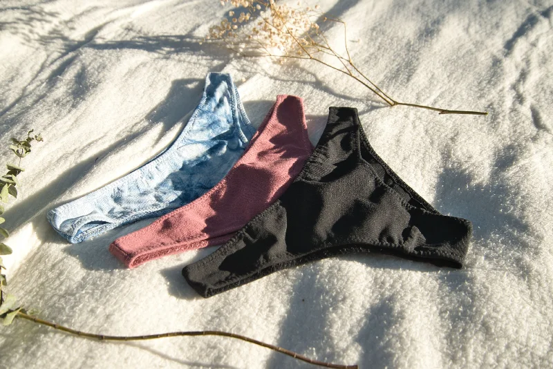 eco-friendly underwear made from sustainable materialsOcean 3 Pack Bamboo Tanga Underwear