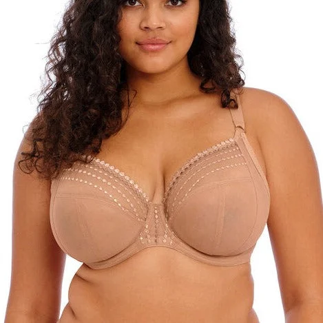 plus-size minimizer underwire braELOMI MATILDA UW PLUNGE BRA CAFE AU LAIT