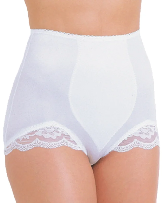 plus-size lace overlay nursing braRago Shapewear Panty Brief Light Shaping White Md