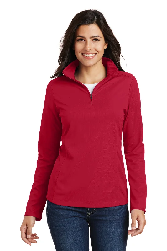 Women's HoodiesPort Authority Womens Moisture Wicking 1/4 Zip Sweatshirt - Rich Red - Closeout