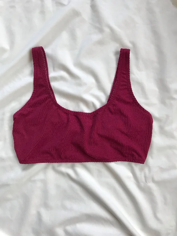 smoothing high-waisted bra for tummy controlEvelyn Bralette - Deep Berry