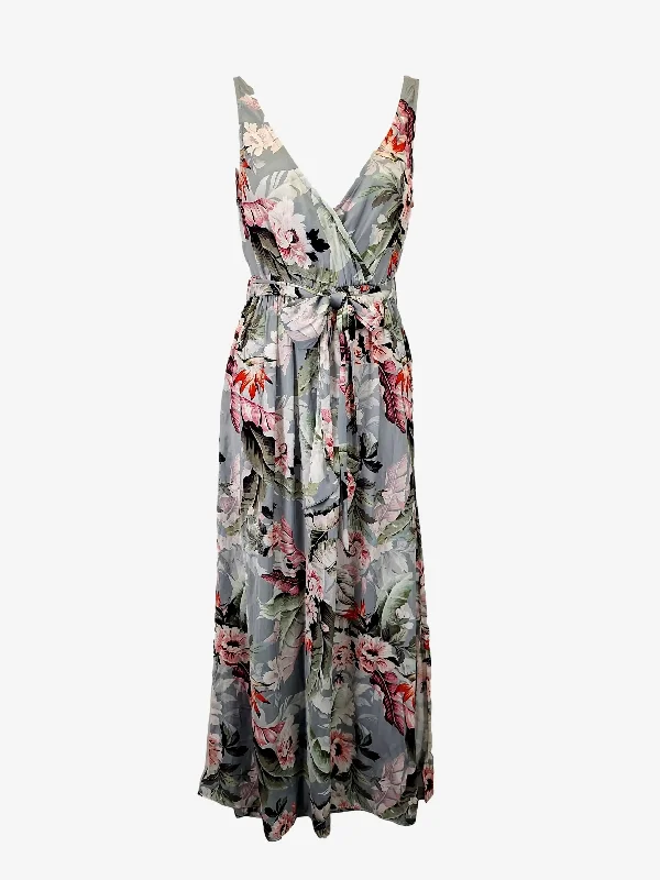 Women's Cold-Shoulder DressesWitchery Summer Floral Double Side Split Maxi Dress Size 4