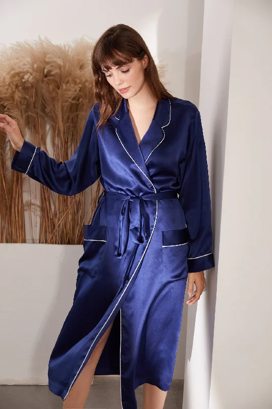 women's pajamas for winter warmth19/22 mommes women's mid-length silk dressing gown