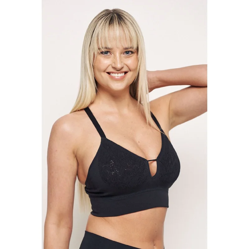 seamless bra for sensitive skinThe Deep V Notch Front Wirefree Bra