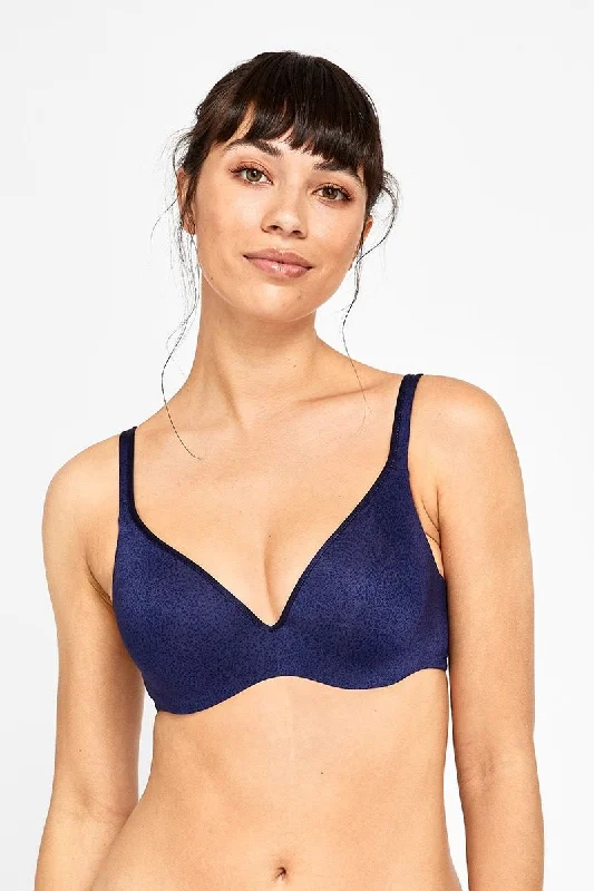 plus-size nursing bra with side supportBERLEI - BARELY THERE - TSHIRT BRA - NAVY PRINT