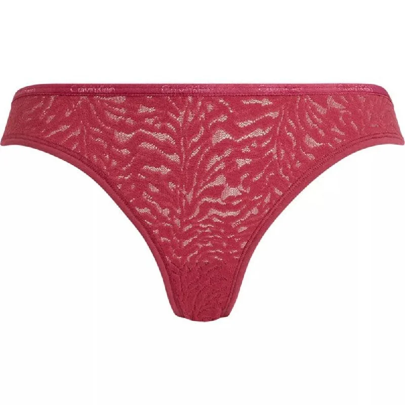 floral lace panties with a cheeky cutBikini 000QF7348E