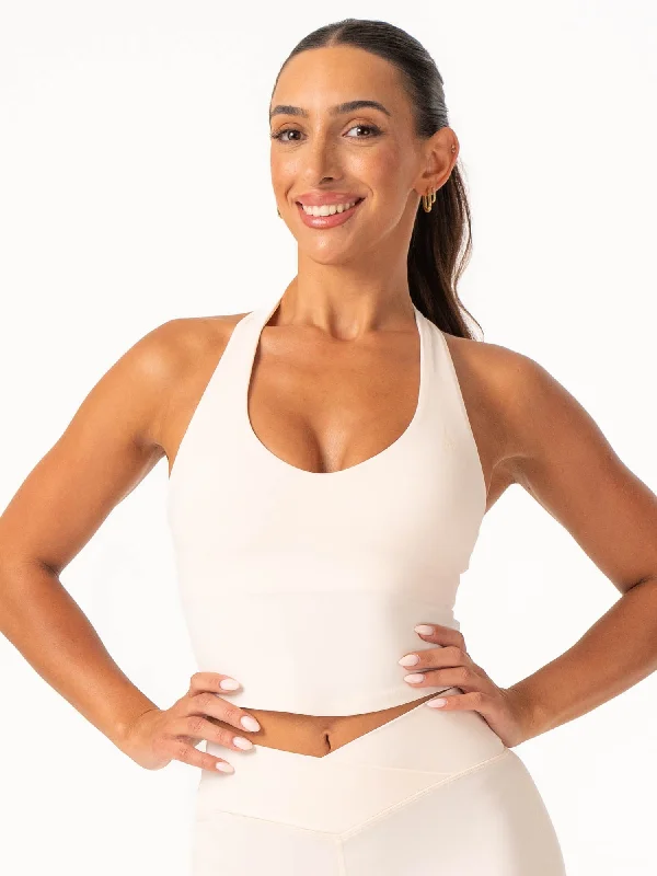 Women's Blouse with High CollarNKD Halter Shelf Tank - Off White