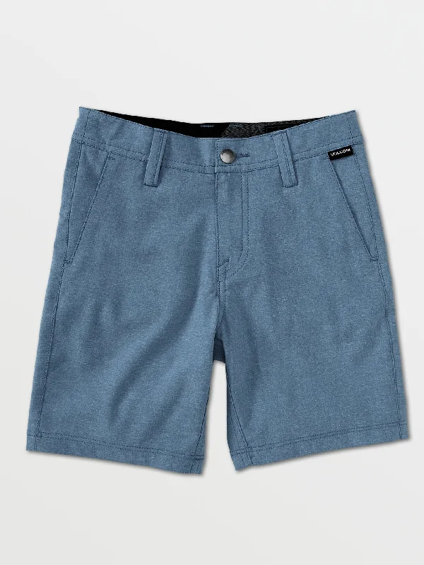 Little Boys Frickin Surf N' Turf Static Shorts - Smokey Blue