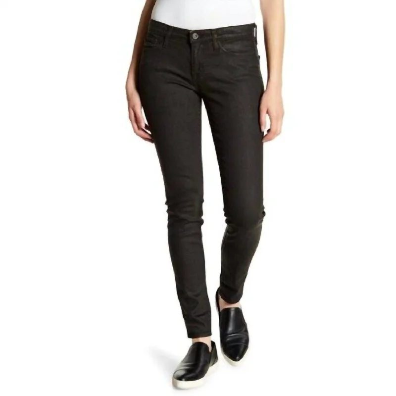 Women's Jodhpurs with Mandarin CollarAlex Coated Skinny Jeans In Black