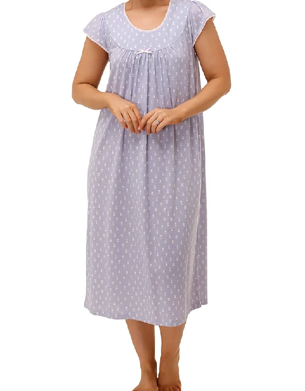 women's pajama sets with matching robesSchrank Style SK303T Tulips Cotton Nightie