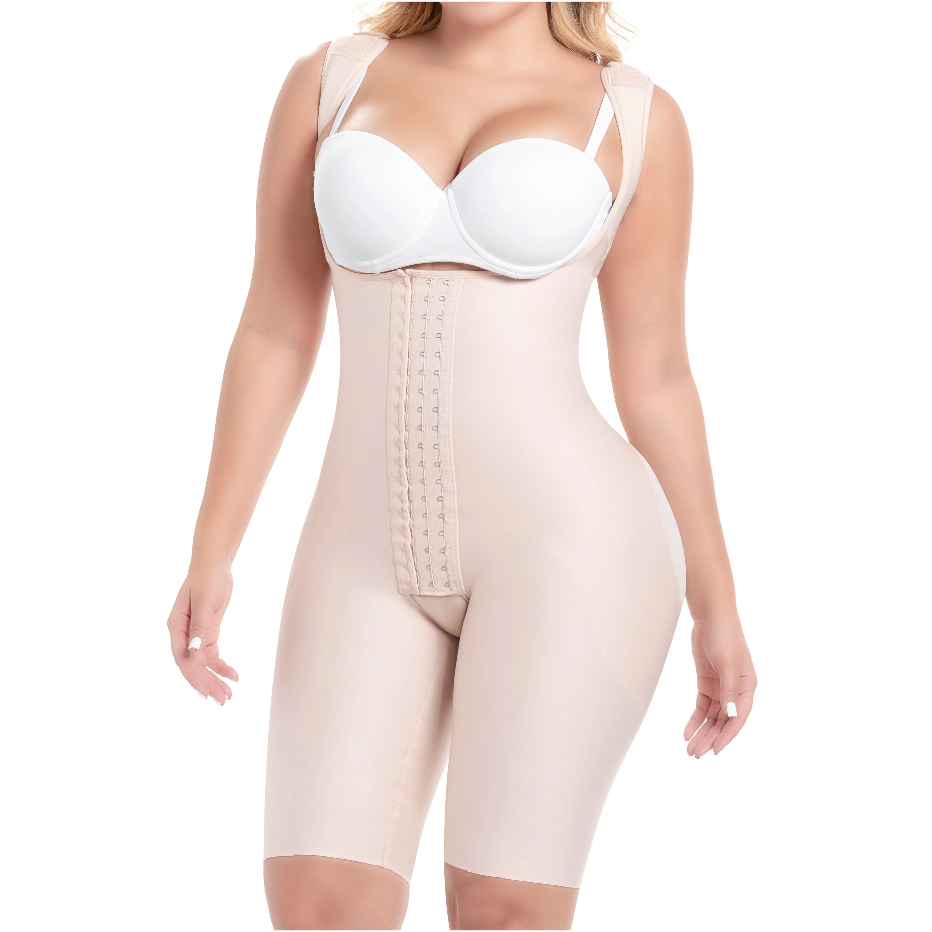 high-waisted shapewear shorts with power mesh for firmnessM215 First Stage